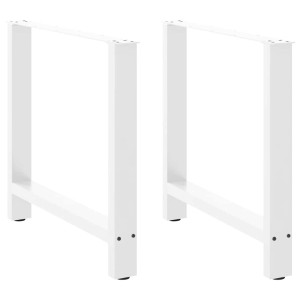 Pernas de mesa de centro em aço branco 2 unidades 80x(72-73) cm D