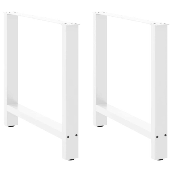 Pernas de mesa de centro em aço branco 2 unidades 80x(72-73) cm D