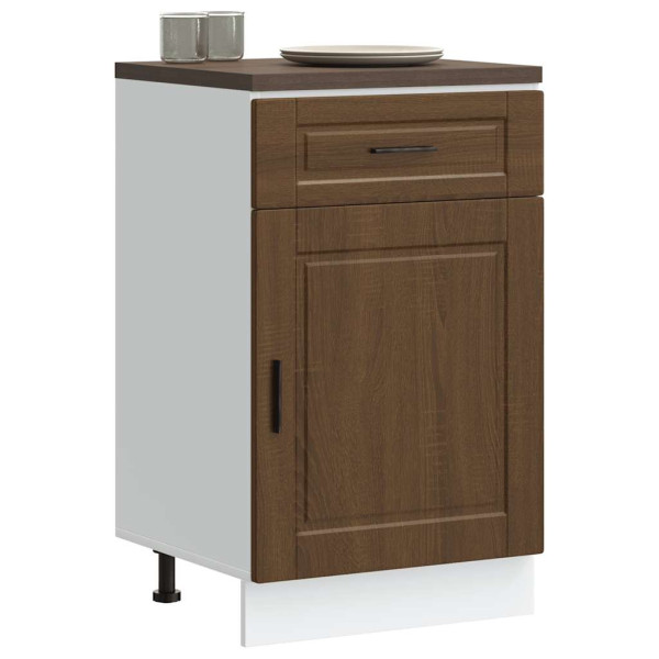 Mueble bajo de cocina porto roble marrón madera reconstituida Mueble bajo de cocina porto roble marrón madera reconstituida D