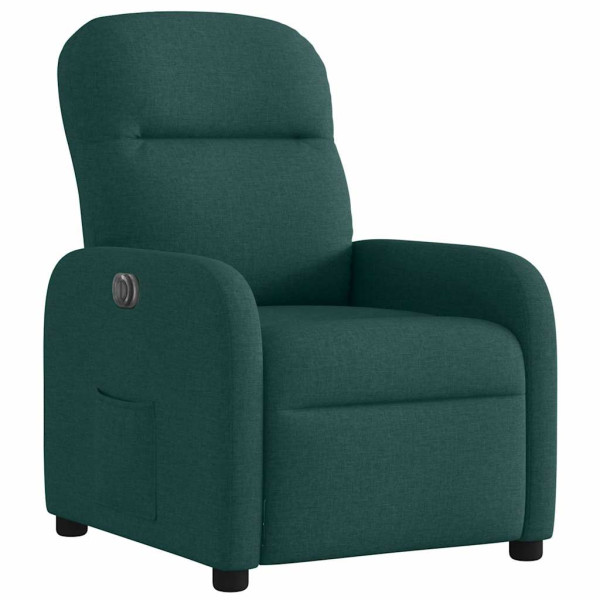 Sillón reclinable eléctrico tela verde oscuro M 4