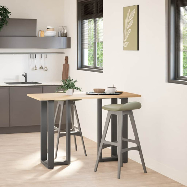 Patas de mesa bar forma T 2 uds acero antracita 50x35x(91-92)cm M 2