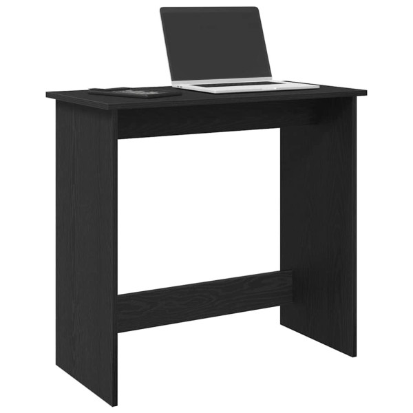 Escritorio de madera contrachapada negro 80x40x75 cm Escritorio de madera contrachapada negro 80x40x75 cm D