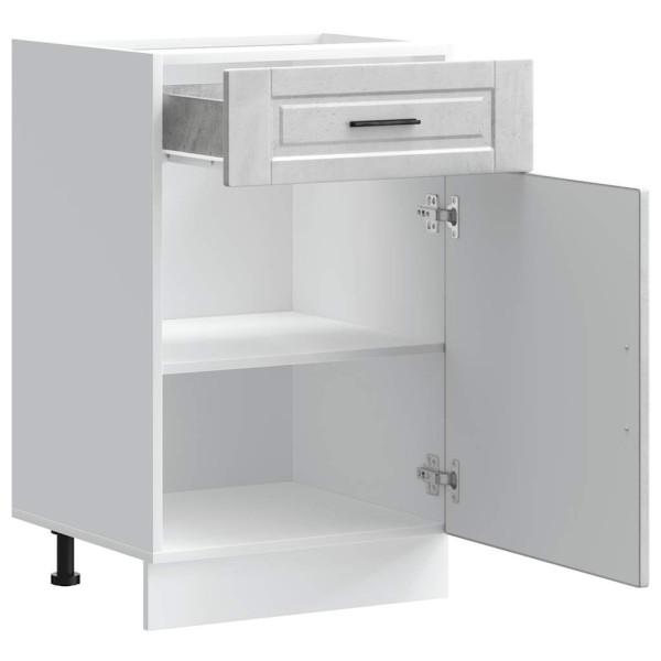 Mueble bajo de cocina porto gris cemento madera reconstituida M 5