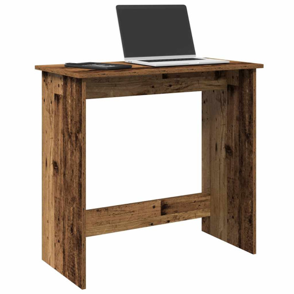 Escritorio de madera ingeniería madera envejecida 80x40x75 cm Escritorio de madera ingeniería madera envejecida 80x40x75 cm D