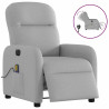 Sillón reclinable de masaje eléctrico tela gris nube 1