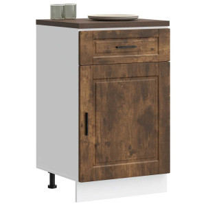 Mueble bajo de cocina porto roble ahumado madera reconstituida D