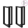 Patas de mesa de bar forma T 2 uds acero negro 60x35x(91-92) cm 1