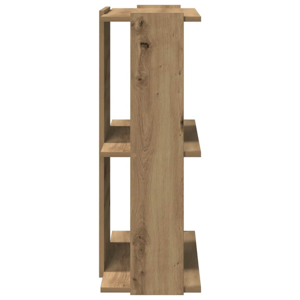 Librería 3 niveles madera ingeniería roble artesanal 60x30x80cm M 5