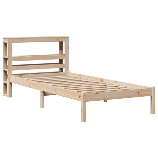 Estructura de cama sin colchón madera maciza pino 75x190 cm M 3