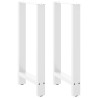 Patas de mesa de centro acero blanco 2 uds 40x(90-91) cm 1