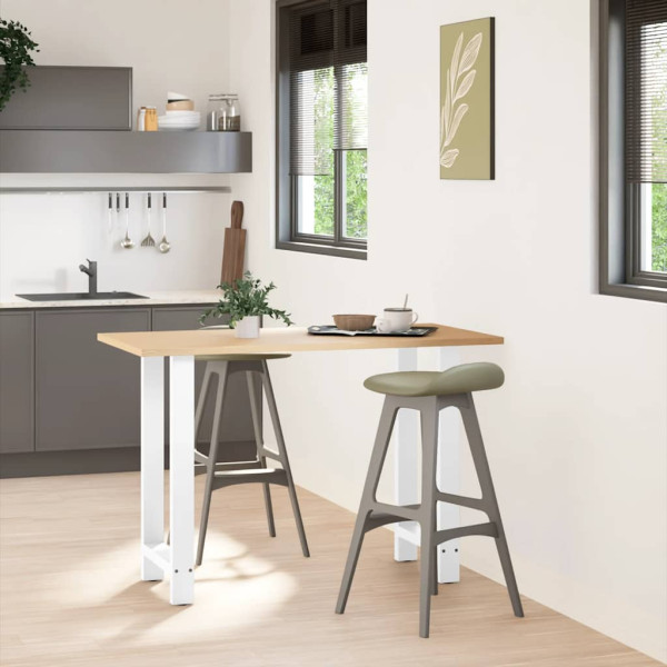 Patas de mesa de centro acero blanco 2 uds 40x(90-91) cm M 2