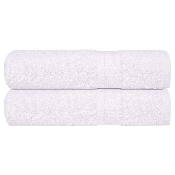 Toallas de mano 2 piezas blanco 50x100 cm 360 g/m² 100% algodón Toallas de mano 2 piezas blanco 50x100 cm 360 g/m² 100% algodón D