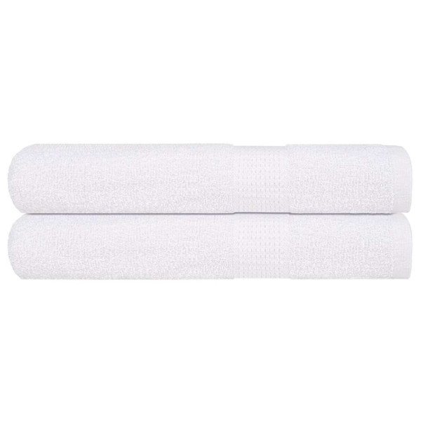 Toallas de sauna 2 uds 100% algodón blanco 80x200 cm 360 gsm Toallas de sauna 2 uds 100% algodón blanco 80x200 cm 360 gsm D