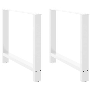 Pernas de mesa de centro em aço branco 2 unidades 100x(72-73) cm D