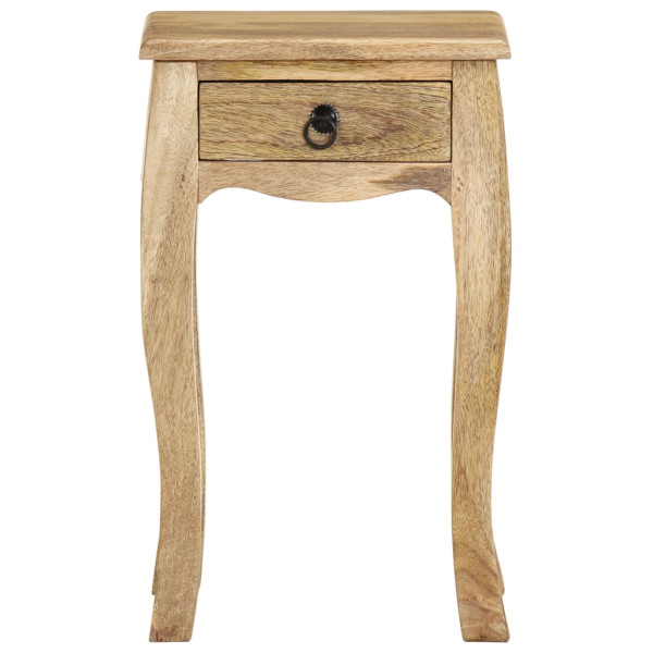 Mesita de noche de madera maciza de mango 28x28x46 cm M 2