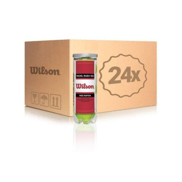 Cajón bolas wilson rush 100/ 24 packs de 3 unidades D