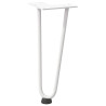 Patas de mesa tipo horquilla 4 uds acero macizo blanco 30 cm 4
