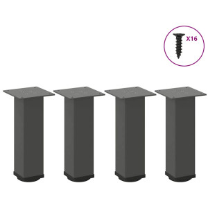 Pernas para mesa de centro 4 peças aço antracite 30-32 cm D