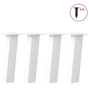 Patas para mesa de centro 4 uds acero blanco 30 cm D