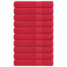 Toallas de sauna 10 uds 100% algodón rojo 80x200 cm 360 gsm 1