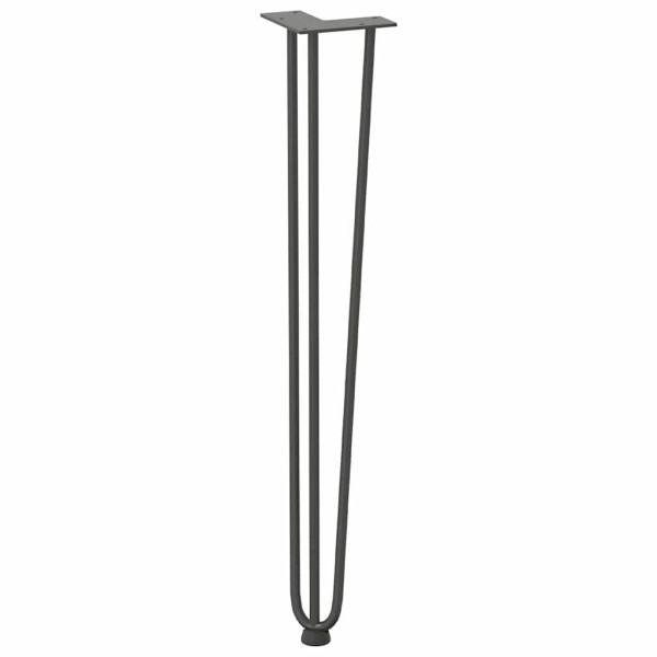 Patas de mesa tipo horquilla 4 uds acero macizo antracita 72 cm M 4