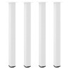 Patas para mesa de centro 4 uds acero blanco 90-92 cm 2