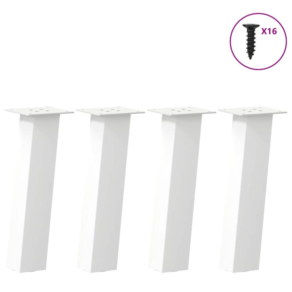 Pernas para mesa de centro 4 peças aço branco 42 cm D