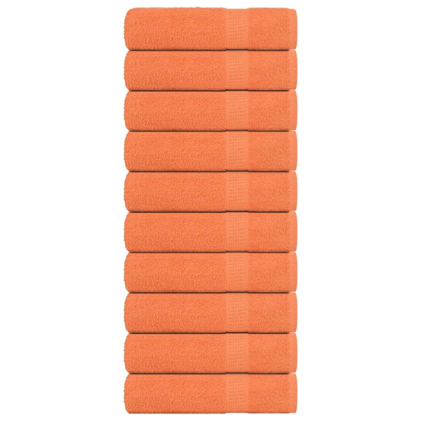 Toallas de baño 10 uds naranja 100x150 cm 360gsm 100% algodón D