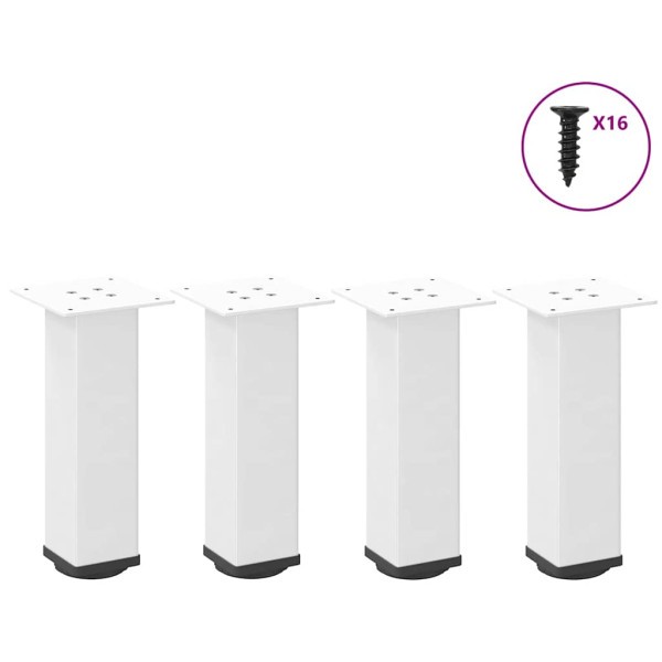 Pernas para mesa de centro 4 peças aço branco 30-32 cm D