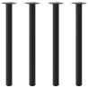 Patas para mesa de centro 4 uds acero negro 72-74 cm 2