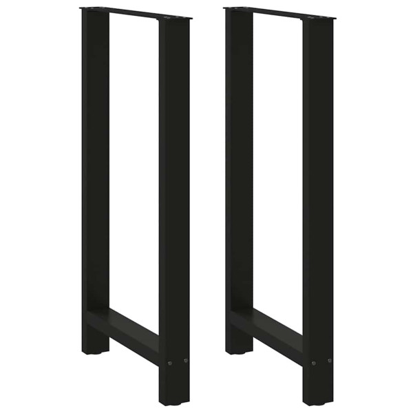 Pernas de placa de aço preto 2 pcs 60x(110-111) cm D