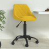 Silla de comedor de terciopelo amarillo mostaza 1