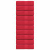 Toallas 10 uds 100% algodón rojo 30x30 cm 360 gsm 1