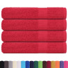 Toallas de sauna 4 uds 100% algodón rojo 80x200 cm 360 gsm 2