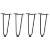 Patas de mesa tipo horquilla 4 uds acero macizo antracita 30 cm 2