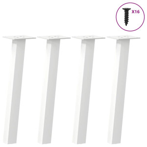 Pernas para mesa de centro 4 peças aço branco 30 cm D