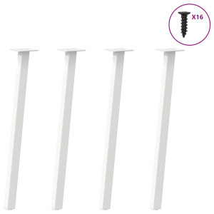 Pernas para mesa de centro 4 peças aço branco 72 cm D