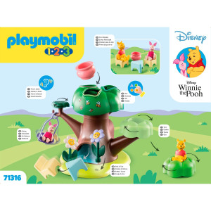 Playmobil 1.2.3 e Disney Winnie the Pooh e casa na árvore do leitão D