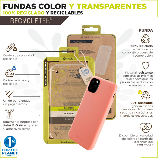 Funda muvit recycletek para samsung galaxy a34 5g transparente M 2