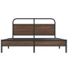 Estructura de cama sin colchón 160x200 cm madera marrón roble 5