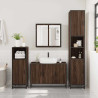 Armario lavabo baño madera ingeniería roble marrón 90x33x60 cm 3