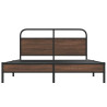 Estructura de cama sin colchón 150x200 cm madera marrón roble 5