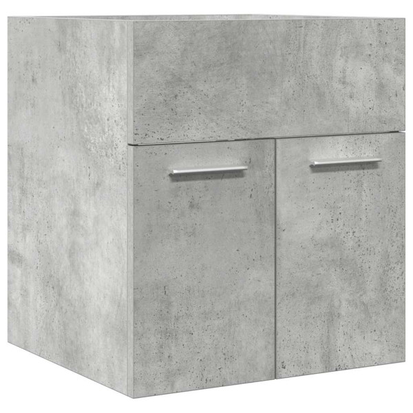 Mueble de lavabo madera ingeniería gris hormigón 41x38.5x46 cm M 2
