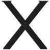 Patas para mesa de comedor en forma de X 3 uds acero negro 5
