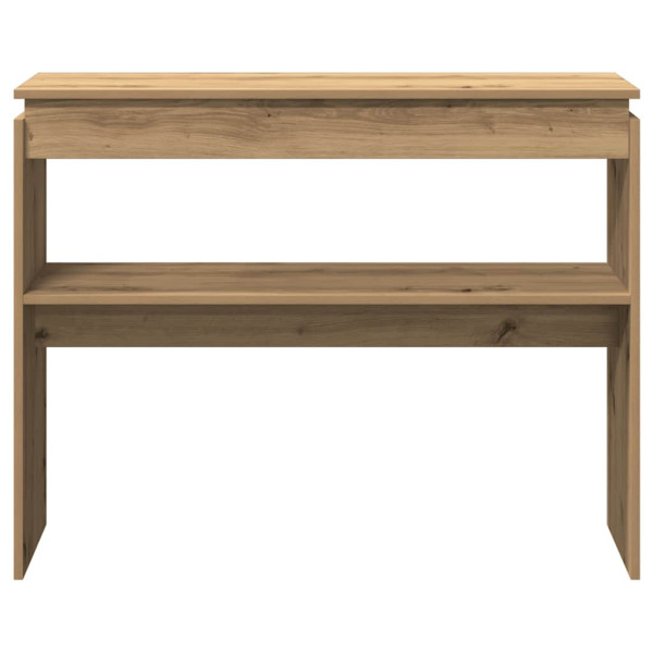 Mesa consola madera de ingeniería roble artesanal 102x30x80 cm M 4