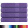 Toallas 4 uds 100% algodón morado 100x200 cm 600 gsm 2
