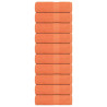 Toallas de jabón 10 uds naranja 30x30 cm 360 gsm 100% algodón 1