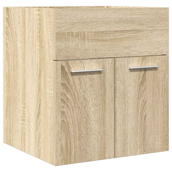 Mueble de lavabo de baño madera roble Sonoma 41x38.5x46 cm M 2