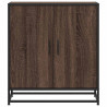 Aparador madera ingeniería y metal marrón roble 68x35x76 cm 4