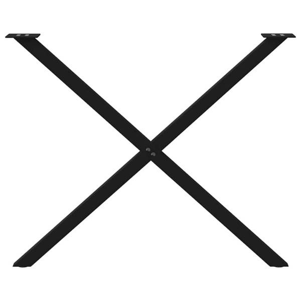 Patas para mesa comedor forma X 2uds acero negro 90x(72-73) cm M 5